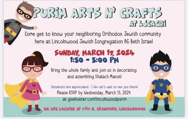 Youth Dept - Purim Arts & Crafts