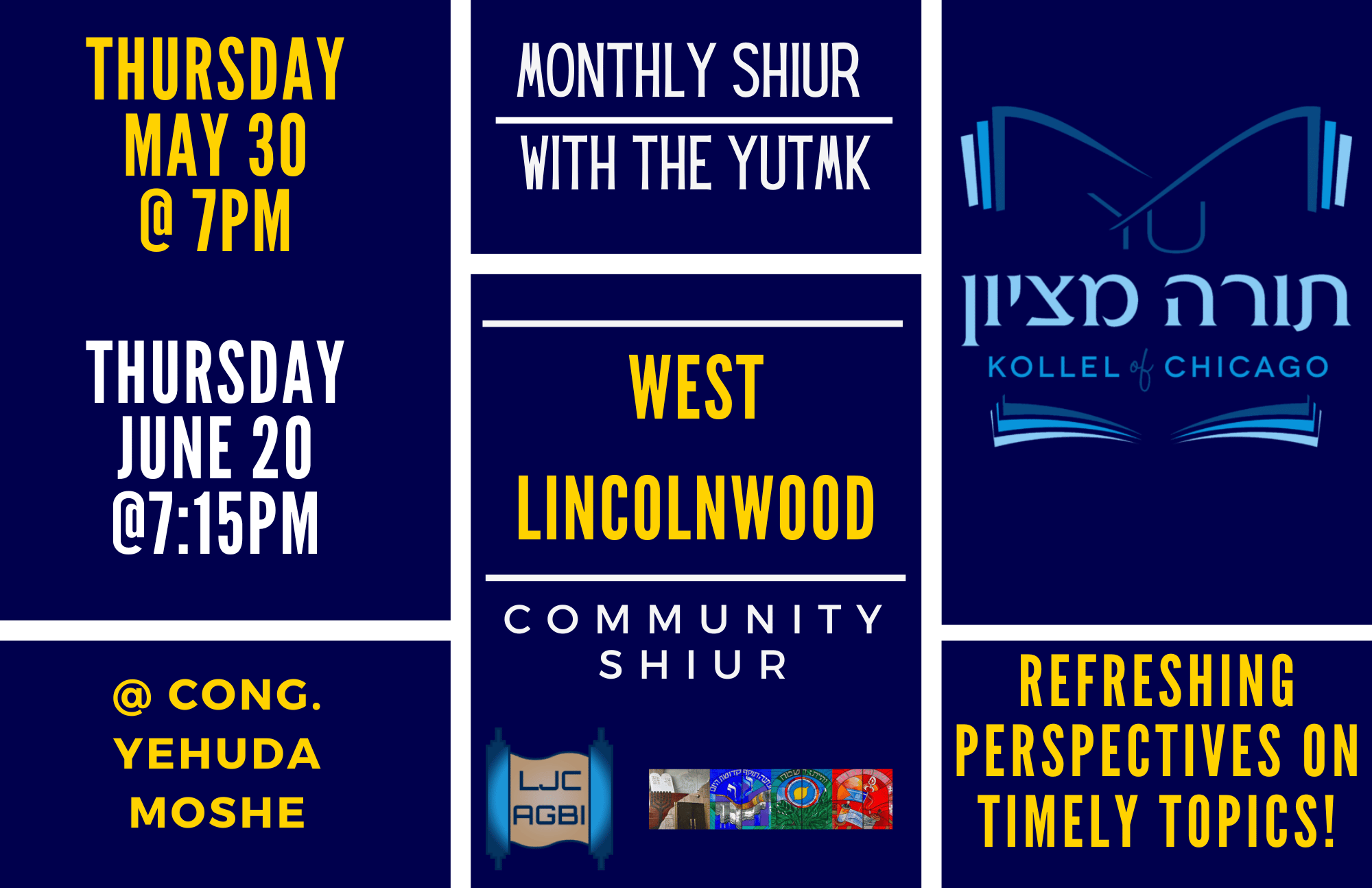 Monthly Shiur with YUTMK