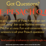 Pre Pesach Q & A