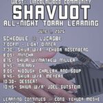 Shavuot All Night Learning