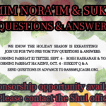 Q & A - Yomim Norim