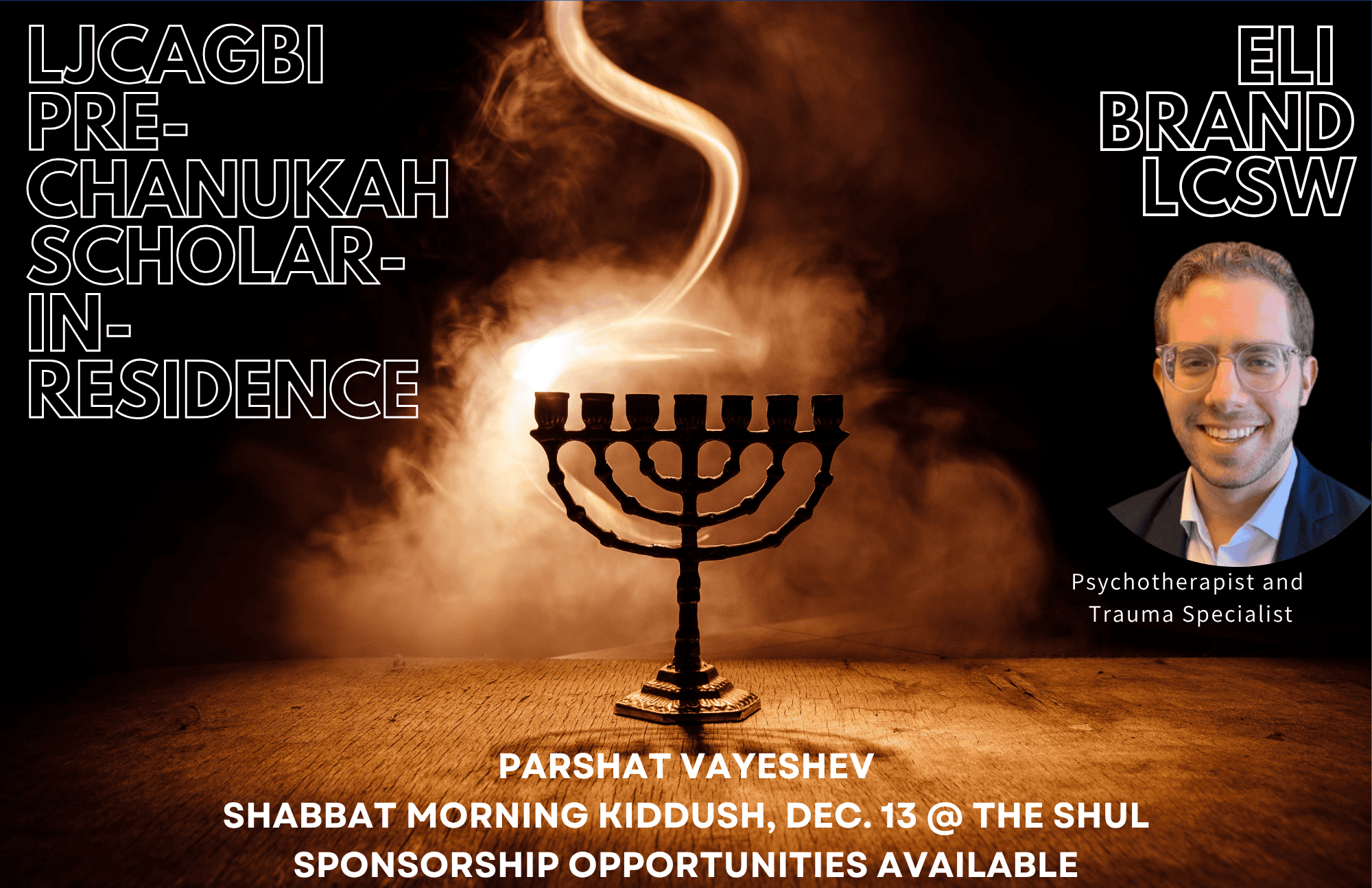 Pre-Chanukah Scholar-In-Residence