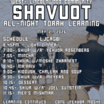 Shavuot Night Learning 2026
