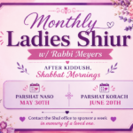 Monthly Ladies Shiur